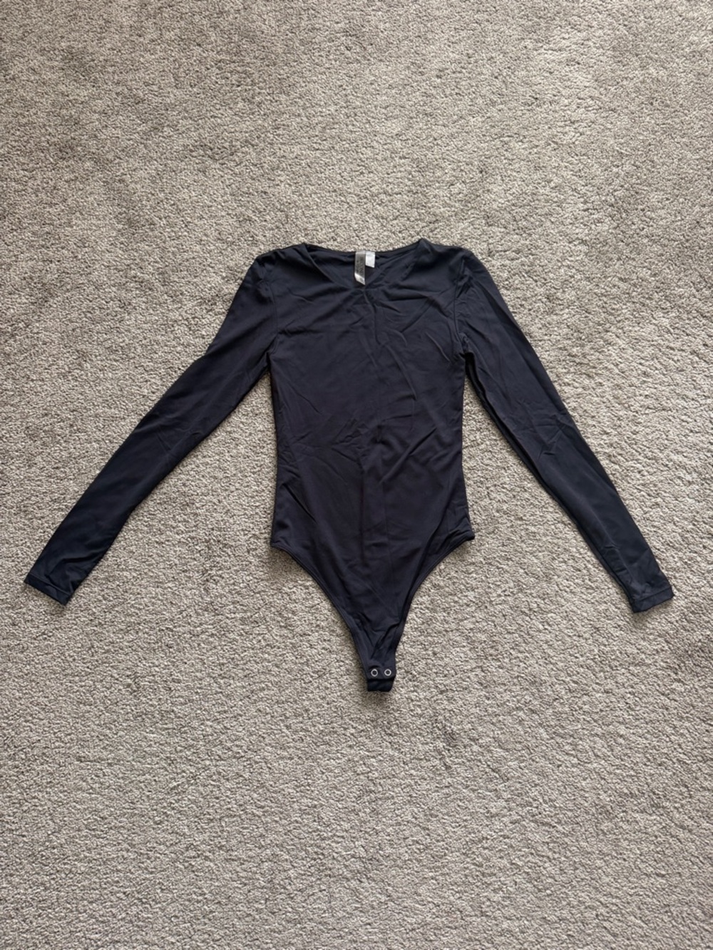 Second Skin Overalls Black Long-Sleeve Bodysuit
